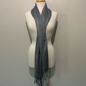 Pashmina Scarf Silver Sparkly